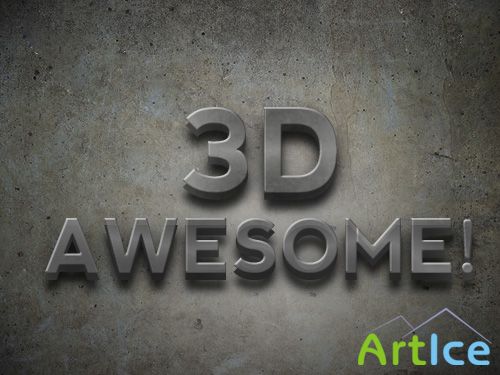 3D Text Effect PSD