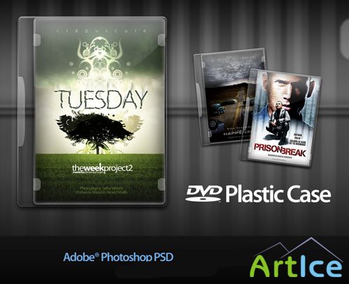 DVD Plastic Case PSD file