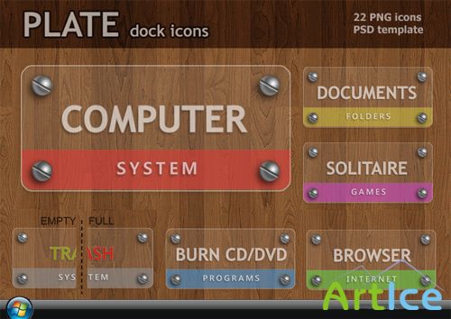 PLATE dock icons psd