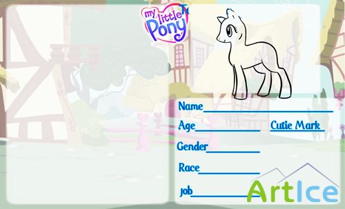 Pony application psd