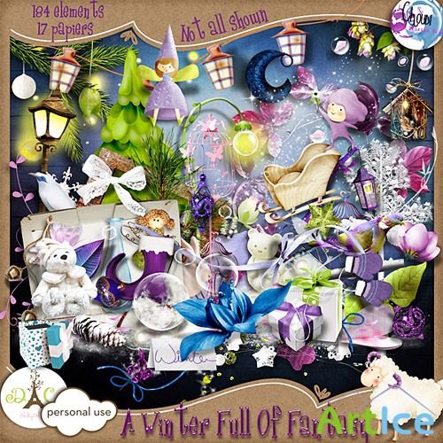 Scrap-set - A Winter Full Fantasy by Choubinette