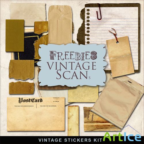 Scrap-kit - Vintage Stickers