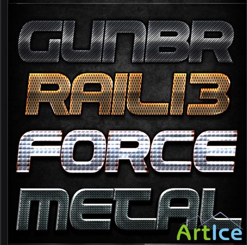 Metall Text Effects PSD