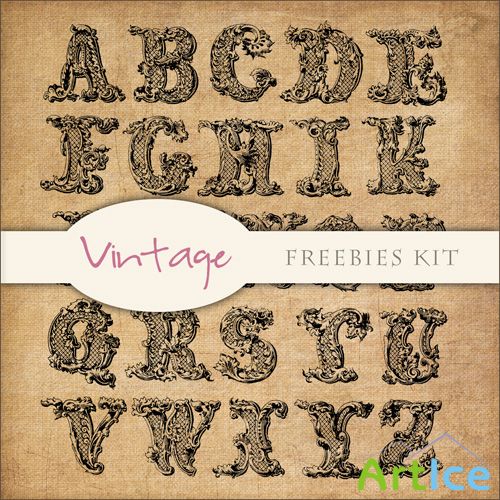 Scrap-kit - Vintage Alphabet #4