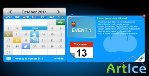 ActiveDen - XML Calendar Events with Tool Tips & Custom Icons (Incl FLA) - Rip