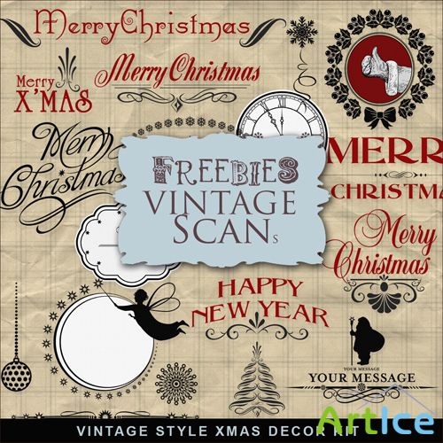 Scrap-kit - Vintage Style Christmas Decor