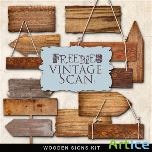 Scrap-kit - Wooden Signs