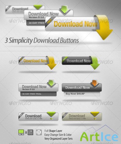 Simplicity Download Button - GraphicRiver