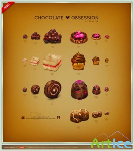 Chocolate Obsession Icon Set