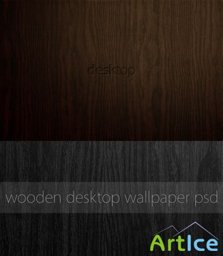 Wooden Desktop Wallpaper PSD