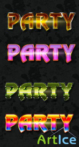 Party Text PS Style