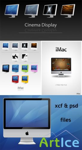 iMac Cinema Display Dock psd