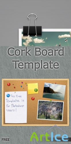 Cork Board and black paper clip