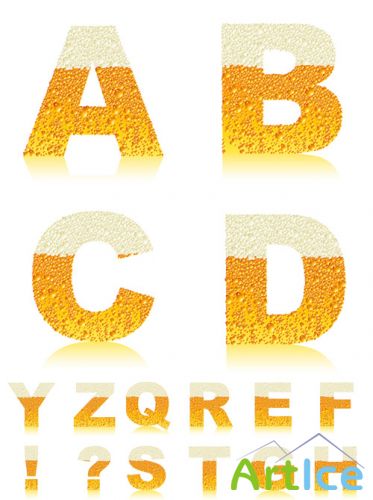 Letters of Beer Vector