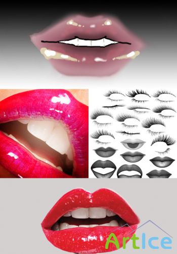 Lips and Lashes psd files