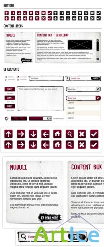Grunge Web UI Set