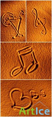 Photo Cliparts - Drawing on sand (Part1)