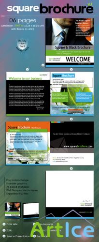 Square Brochure PSD Template V.1