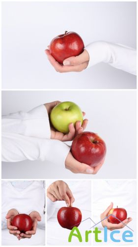 Photo Cliparts - Apple in hands