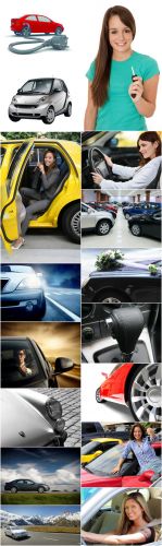 Car Cliparts - Auto, car, road, people