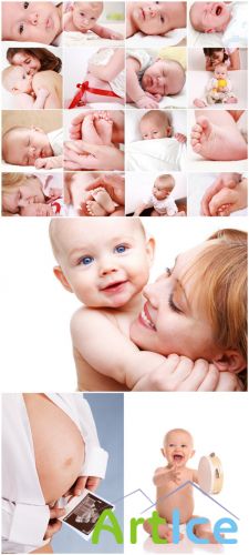 Baby Cliparts - Nursing a baby, mother and child, motherhood