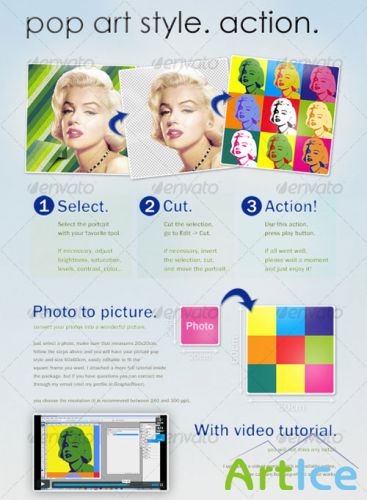 GraphicRiver - Pop art style (like Andy Warhol). PS ACTION