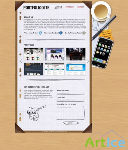 Free PSD Portfolio Layout