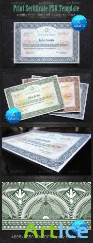 PSD Template - Print Certificate