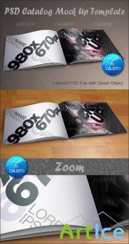 PSD Catalog Mock-Up Template