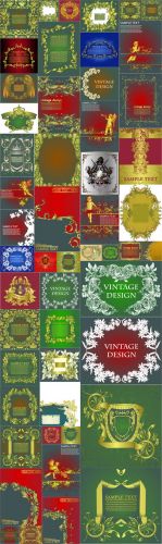 Decorative Vintage Frames 55xEPS - ShutterStock