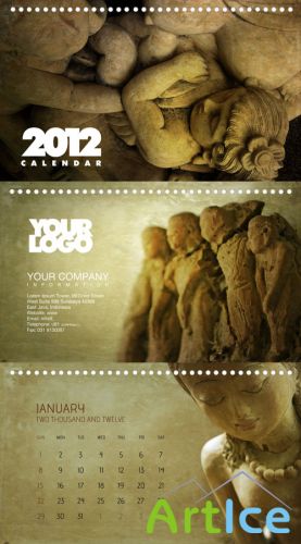 Calendar PSD 2012 - Stone Faces