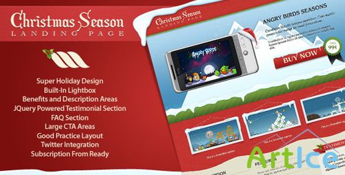 ThemeForest - Christmas Season Landing Page Template - Rip