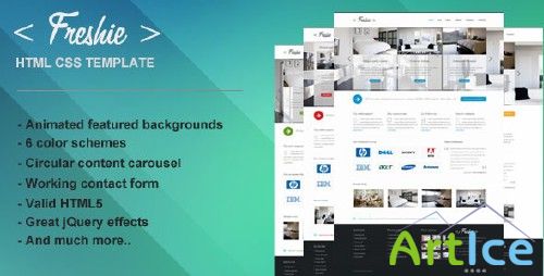 ThemeForest - Freshie HTML CSS Template (All Colours) - Rip