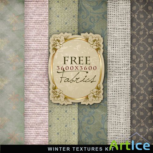 Textures - Winter Fabric Backgrounds #3