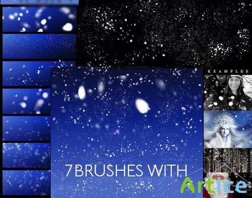 Winter SnowFlake Brushes for PhotoShop