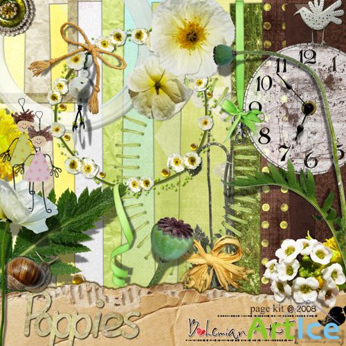 Scrap-set - Poppies