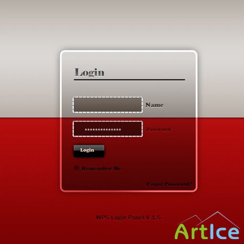 Login panel v2 psd