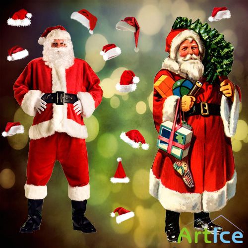 Santa Claus PSD and Santa hats