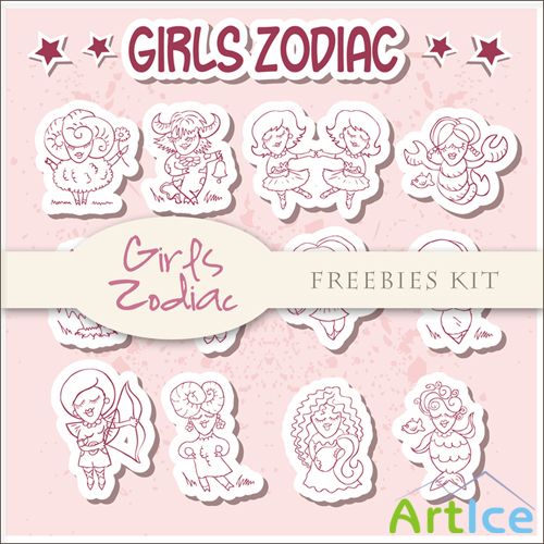 Scrap-kit - Girls Zodiac