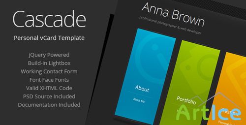 ThemeForest - Cascade - Personal vCard Template - Rip