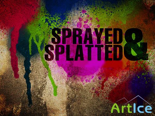 Sprayed photoshop brushes