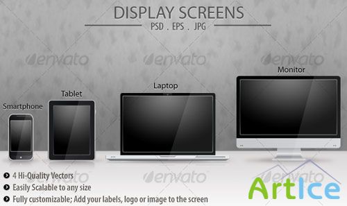 GraphicRiver - Display Screens Vector