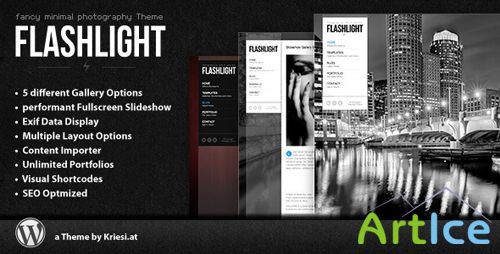 Themeforest Flashlight - fullscreen background portfolio theme v1.1.1