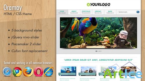 MojoThemes - Oramay  Informal and clean portfolio theme  HTML/CSS - Rip