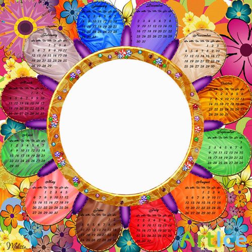 Calendar 2012 bright flowers