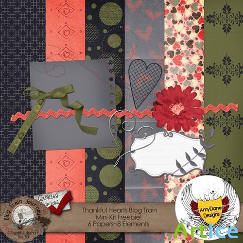 Scrap-set - Thankful Hearts #5