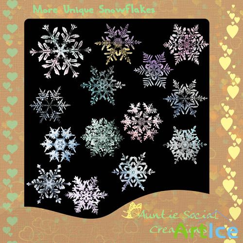 Scrap-kit - Auntie Social Creations More Unique Snowflakes