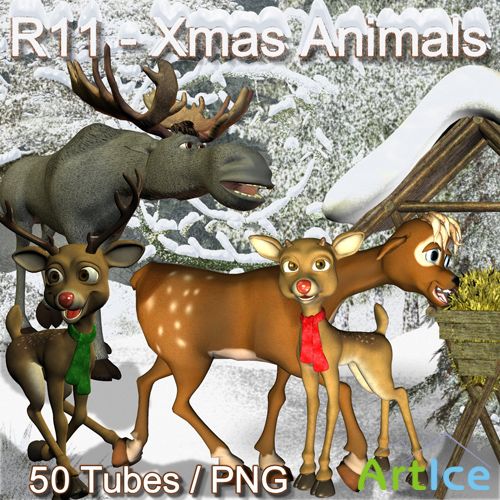 Scrap-kit - X-mas Animals by Romi