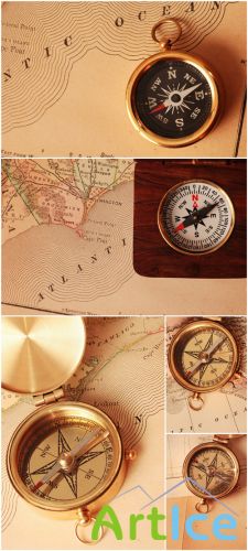 Photo Cliparts - Old compass