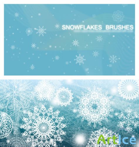 Photoshop brushes snowflakes